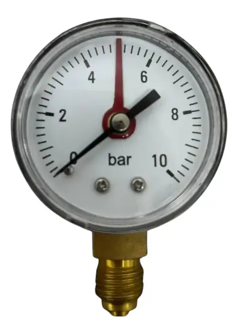 Manómetro 10bar doble aguja.